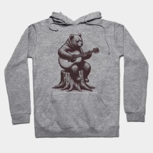 Bear playing Guitar Hoodie